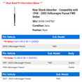 thumbnail image 2 of Rear Shock Absorber - Compatible with 1998 - 2005 Volkswagen Passat FWD Sedan 1999 2000 2001 2002 2003 2004, 2 of 2