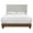 Walnut and Beige, variant on Pemberly Row Diamond Tufted Upholstered Fabric Wood Queen Bed in Walnut/Gray