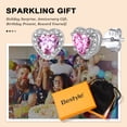 thumbnail image 6 of Bestyle Hypoallergenic Birthstone Earrings for Women, 0.5ct Heart Stud Earrings in Copper & 925 Silver Christmas Stocking Stuffers Birthday Gifts, 6 of 9