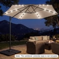 thumbnail image 3 of Costway 10 FT Patio Cantilever Umbrella Large Offset Hanging Umbrella with Solar LED Lights Beige, 3 of 10