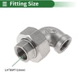 thumbnail image 2 of Unique Bargains 304 Stainless Steel Pipe Fittings 1/4"BSPT Female Male Cast Pipe Connector 2 Pcs, 2 of 7