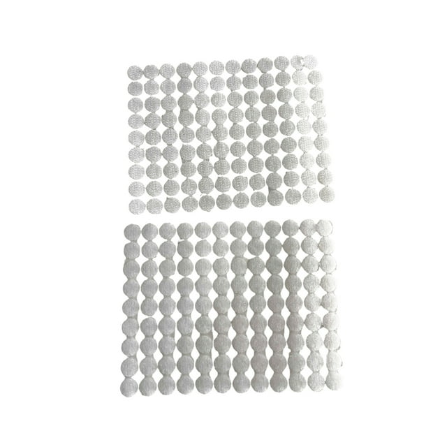 Ruban Adhésif en Nylon pour Tapis de Maison, Attache Ronde, Blanc, 90 Paires, 10mm