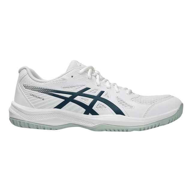 Tenis Asics Hombre Upcourt 6 Indoor Teal Blanco Voleibol blanco 6 MX