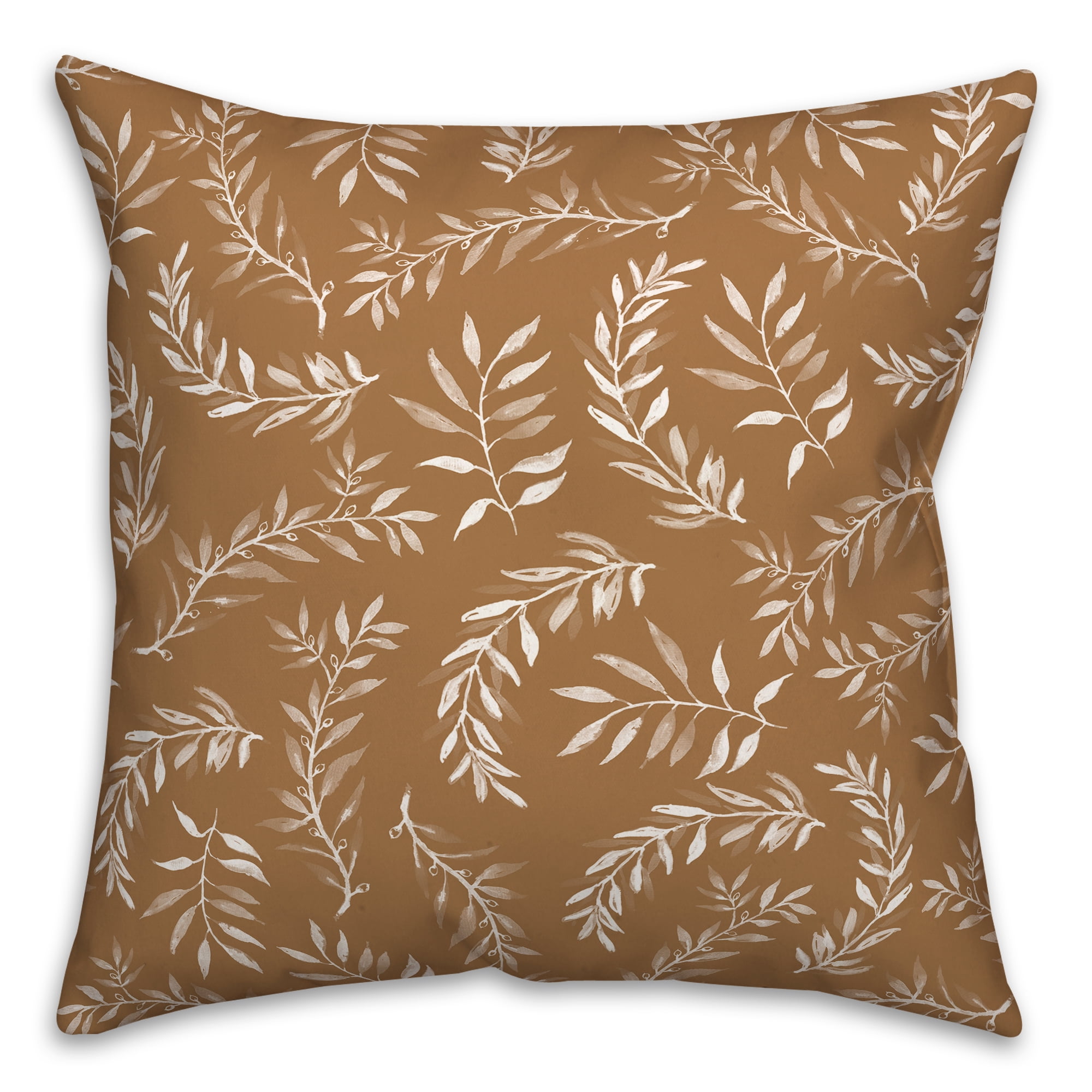 Creative Products Terracotta Leaf Pattern 18 x 18 Indoor / Outdoor Pillow