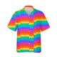 thumbnail image 3 of Camisetas con la bandera del arcoíris LGBT para hombres y mujeres, camisetas con estampado 3D, personalidad, solapa fresca, botón único, blusas de verano de manga corta, 3 of 5