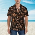 thumbnail image 5 of Coffee Beans Men's 3d Print Casual Button Down Shirts, Novelty Hawaiian Short Sleeves Xl, 5 of 8