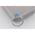 thumbnail image 4 of Uloveido 925 Sterling Silver Oval Cut Simulated Blue Fire Opal Promise Rings for Her Wedding Jewelry JZ125 Size 7, 4 of 7