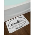 thumbnail image 2 of Mt Rainier Bath Mat, Adventure Logo Look Design Mount Rainier Expedition Cascade Range, Plush Bathroom Decor Mat with Non Slip Backing, 29.5" X 17.5", Pale Grey Charcoal Grey, by Ambesonne, 2 of 2