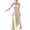 White, variant on Xioeram Evening Party Women Dress Low-cut Square Neck Sleeveless High Tight Waist A-line Pleated Solid Color Frence Style Ankle Length Prom Banquet Maxi Dress