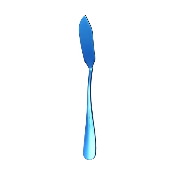 Tunhigl 410 Titanium Plated Stainless Steel Cream Knife - Multi-Purpose Spatula, Oil Scraper & Cheese Knife for Baking and Cooking - Durable Kitchen Tool Blue