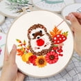 thumbnail image 5 of VOCHIC Animal Embroidery Kits for Beginners with Autumn hedgehog pattern,Adults Starter Cross Stitch Kit DIY Needlepoint Kits, 5 of 8