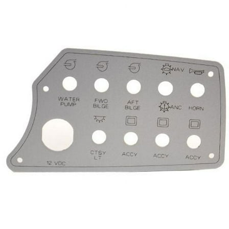 Bayliner 1943066 Aluminum 7 3/4 x 4 1/2 Inch Blank Boat Control Panel Plate Face