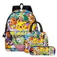 thumbnail image 1 of Bolsa de pokemon pikachu mochila estuchera de tres piezas, 1 of 4