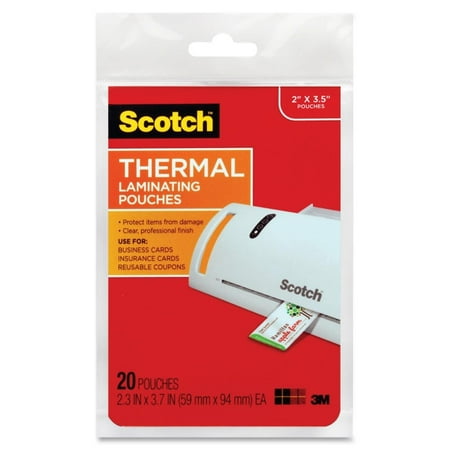 3m Scotch Pouch - Scotch Business Card Size Thermal Laminating Pouch