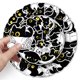 thumbnail image 2 of Paquete de pegatinas de gato negro, 50 unidades, dibujos animados con diseño de gato dibujado a mano, 2 of 2