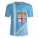 thumbnail image 3 of Camiseta con cuello en V y estampado 3D de la bandera de la República de Fiji Camiseta con cuello en V y emblema gráfico de rugby de Fiji para hombres Camisetas de moda, 3 of 5