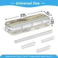thumbnail image 3 of Plastic Pencil Box Large Capacity Pencil Boxes Clear Boxes with Snap-Tight Lid Stylish Office Supplies Storage Organizer Box Buffalo Herd Oil Painting, 3 of 7