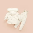 thumbnail image 4 of Gpaecead 1-3T Boys And Girls Baby Winter Snowsuit Coat Thick Detachable Overalls Two-Piece Down Puffer Jacket White, 4 of 6