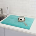 thumbnail image 6 of Sikiie Blue And Turquoise Dish Drying Mat, Kitchen Counter Mat, Self Drying Mat for Kitchen Counter Dish Drying Pad ,for Dishes, Utensils, Pots and Pans（24" x 18"）, 6 of 7