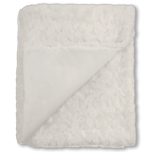 Bouclair White Sheep Faux Fur Throw 50x60 in (127x152 cm)