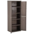 thumbnail image 4 of vidaXL Armoire de Rangement de Jardin Marron 65x45x172 cm Aspect Bois, 4 of 5