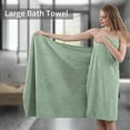 thumbnail image 4 of Covina Home 4-Pack Light Green Bath Towel Set, Oversized Ultra Soft Microfiber Bathroom Towel Set Adult Luxury Lightweight Cozy Collection, 4 of 8