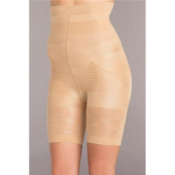 Silicone Stay Up Strapless Mid-Thigh Body Shaper, Nude, Nude -  Medium 