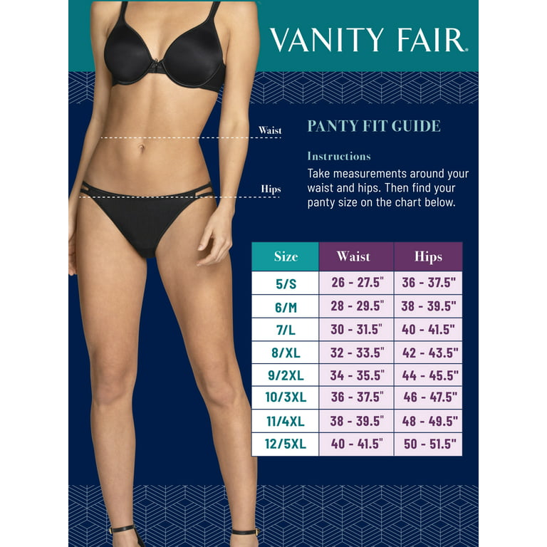 Vanity Fair Women's Perfectly Yours Lace Nouveau Full Brief Underwear, 3  Pack Style 13011