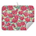 thumbnail image 5 of Ryvnso Retro Rose Flowers Dish Drying Mat for Kitchen Countertop 16x18 Small Dish Pad Drainer Rack Dish Sink Mats, 5 of 7