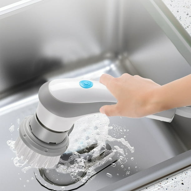 pstuiky Herramientas de limpieza recargables cepillo para juntas cepillo de limpieza con 3 cabezales apto para baño pared azulejos suelo bañera cocina.