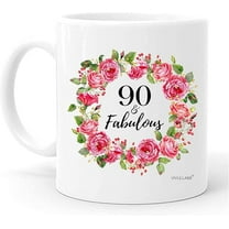 Vivulla68 90 Fabulous Birthday Mug, 90th Birthday Gifts For Women, 90 Year Old Birthday Gifts For Women, 1935 Birthday Decorations For Woman, 90th Birthday Cups, 90th Birthday Gift Ideas For Grandma