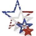thumbnail image 5 of Liamobondopolis 3 Piece Nested Wooden Star Set 4th of July Patriotic Decor for Home Decor Living Room Table and Shelf, 5 of 6