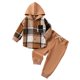 thumbnail image 1 of Gibobby Conjunto de ropa de bebé Conjunto de ropa de 2 piezas para niños y niñas de invierno de manga larga con estampado a cuadros(Marrón, 6-12 Meses), 1 of 5