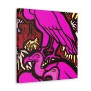 Vultures Roosting Besides - Canvas