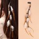 thumbnail image 2 of 4 extensiones de cabello hippie bohemias hechas a mano con peine de clip de plumas, tocado con horquillas de plumas indias, accesorios de bricolaje para mujer, 30 cm, 2 of 5