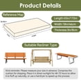 thumbnail image 5 of Millsilo 45" x 18" x 3" Outdoor Bench Cushion with Removable Cover, Water-Repellent UV Fade-Resistant Patio Cushion, High-Density Foam, Non-Slip Ties, Navy Blue, 5 of 6
