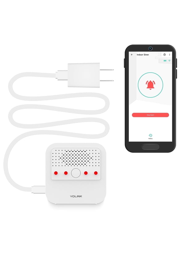 Smart Siren Alarm, Loud 110 dB, Wireless Alarm for Home Security/Intrusion/Burglar Alarm, Panic Alarm, Audible Alerts, Remote Control, Works with Alexa, Google, Home Assistant, IFTTT - Hub Required
