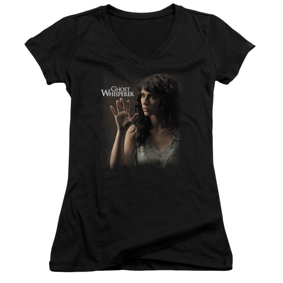 Ghost Whisperer Ethereal Junior Women's V-Neck T-Shirt Black