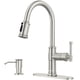 thumbnail image 1 of Llave Mezcladora para Fregadero con Dispensador de Jabón, 3 Modos de 360 ° Giratorio Monomando Mezclador de Fregadero de Cocina con Pulverizador, Grifo de Cocina Acero Inoxidable, 1 of 31