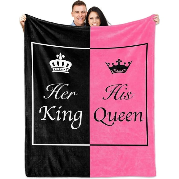 DAJU Wedding Gifts for Couples Wife Anniversary Newlywed Gift for Friend Hubby and Wifey Honeymoon Throw Blanket Inspiring Marriage Gifts Ideas Bridal Shower Gifts for Bride for Women(50*60inch)