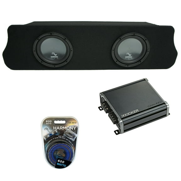 1994-2004 Ford Mustang Coupe Harmony R124 Dual 12" Custom Sub Box & CXA400.1 Amp