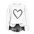 thumbnail image 3 of Women Valentine Crewneck Sweatshirts Love Heart Sweatshirt Casual Cute Valentines Gift Long Sleeve Sweatshirt Tops, 3 of 3