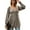 Khaki, variant on ZHENWEI Women's Casual Lantern Long Sleeve Tunic Tops V-Neck Pleated Flare Blouse T-Shirts