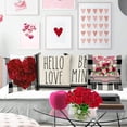thumbnail image 4 of Fiudx Almohadas de San Valentín, Juego de Cojines con Estampado de Corazones Románticos, Cojines de Tela de Algodón Suave, Ideales para Decorar El Sofá y La Cama, Regalo Perfecto para Tu Novia, Juego, 4 of 6