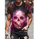 thumbnail image 3 of Camiseta informal con estampado 3D de calavera para hombre, ropa cómoda de Hip Hop, camisetas gráficas, verano 2024, 3 of 4