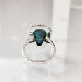 thumbnail image 4 of Coffin Blue Copper Turquoise Ring, Natural Turquoise Ring, December Birthstone, Womens Ring, Coffin Ring, 925 Sterling Silver, Christmas, Handmade, Statement Jewelry, Coffin Shape Gemstone Ring, 4 of 6