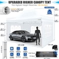 thumbnail image 4 of Hoteel 10x15 Heavy Duty Canopy Tent with 4 Sidewalls,Pop up Canopy for Parties Wedding,Commercial Easy up Gazebo with Roller Bag,UV 50+,White, 4 of 14