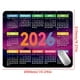 thumbnail image 1 of Alfombrilla de ratón para el calendario 2026 | Esterilla compacta para escritorio en la oficina | Distribución de 12 meses enero-diciembre | Base de goma antideslizante grande | Precisión mejorada, 1 of 7