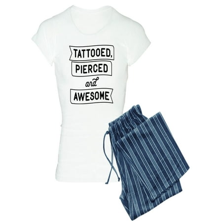 

CafePress - Tattooed Pierced And Awesom - Women s Light Pajamas