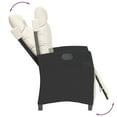 thumbnail image 2 of vidaXL 7 Piece Garden Dining Set with Cushions Black Poly Rattan, 2 of 5